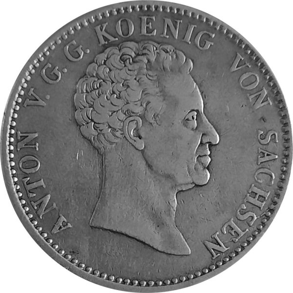 Sachsen 1 Konventionstaler 1828 S - König Anton 1827-1836, KM#1112
