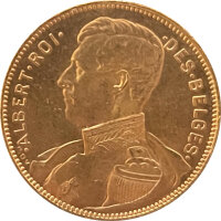 Belgien 20 Francs Albert Gold