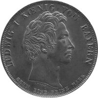 Bayern 1 Konventionstaler "Geschichtstaler - Erste Eisenbahn in Deutschland" 1835 - König Ludwig I. 1825-1848, KM#779