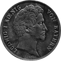 Bayern 2 Taler "Geschichtstaler - Fürstbischof Julius Echter von Mispelbrunn" 1847 - König Ludwig I. 1825-1848, KM#823