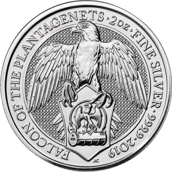 UK The Queen´s Beasts 6. Ausgabe 2019 Falcon 2 oz Silber | incl. Kapsel