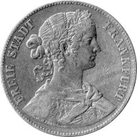 Frankfurt 1 Vereinstaler 1860, KM#360 - Silber ss