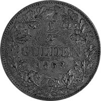 Bayern 1/2 Gulden 1862 - König Maximilian II. Joseph 1848-1864, KM#825
