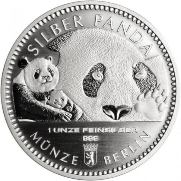 Deutschland Münze Berlin Panda 2018 1 oz Silber