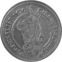 RDR Erzstift Salzburg 1 Reichstaler 1670  - Maximilian Gandolph von Kuenburg, KM#190