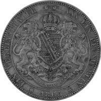 Sachsen 1 Vereinstaler 1865 - König Johann 1854-1873, KM#1214 - Silber ss