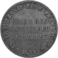 Brandenburg-Preußen 1 Taler (Ausbeutetaler) 1838 A - König Friedrich Wilhelm III. 1797-1840, KM#420
