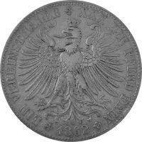 Frankfurt 1 Vereinstaler 1862, KM#370