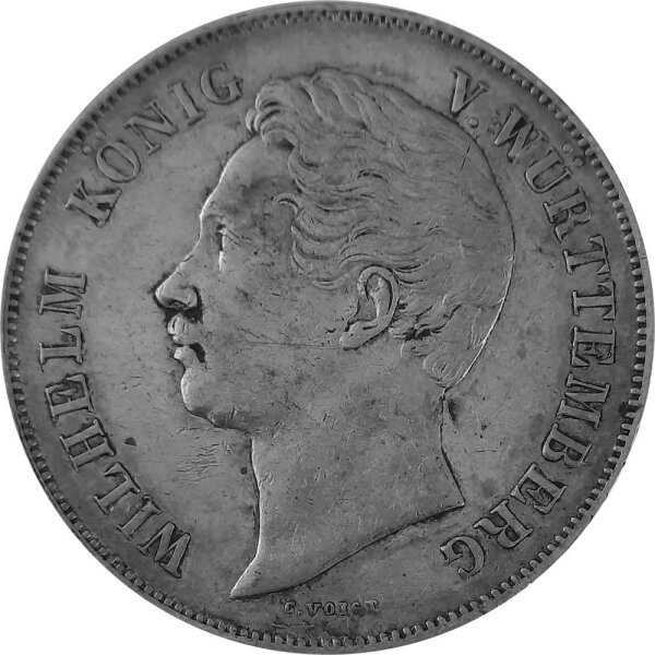 Württemberg 2 Gulden 1849 - König Wilhelm I. 1816-1864, KM#595