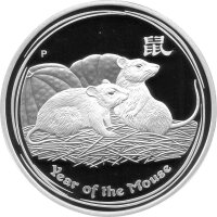Australien Lunar II 2008 Jahr der Maus 1 oz Silber PP