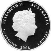 Australien Lunar II 2008 Jahr der Maus 1 oz Silber PP
