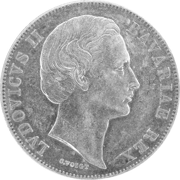 Bayern 1 Vereinstaler "Madonnentaler" 1871 - König Ludwig II. 1864-1886, KM#877