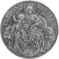 Bayern 1 Vereinstaler "Madonnentaler" 1871 - König Ludwig II. 1864-1886, KM#877