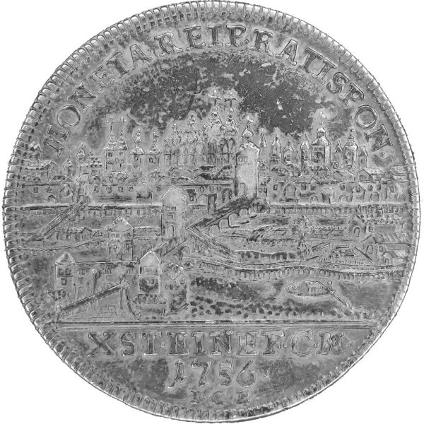 Regensburg Reichsstadt 1 Konventionstaler 1756 - Titel Kaiser Franz I., KM#372