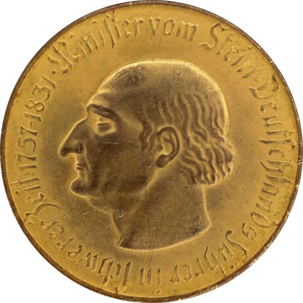 J.N20b Provinz Westfalen 10.000 Mark 1923 - Notgeld - Tombak vergoldet