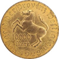 J.N20b Provinz Westfalen 10.000 Mark 1923 - Notgeld - Tombak vergoldet