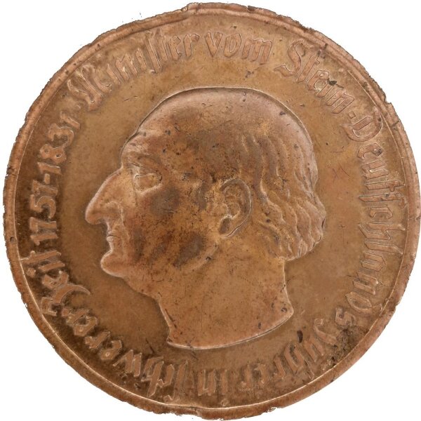 J.N23a Provinz Westfalen 50.000.000 Mark 1923 - Notgeld - Kupfer vergoldet