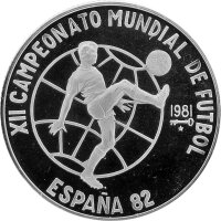 Kuba 5 Pesos 1981 - XII. Fußball WM 1982  in...