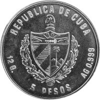 Kuba 5 Pesos 1982 - F.A.O. "Kuh" - Silber