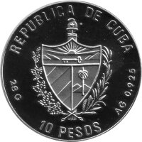 Kuba 10 Pesos 1990 - XXV. Olympische Sommerspiele 1992 in Barcelona "Basketball" - Silber PP