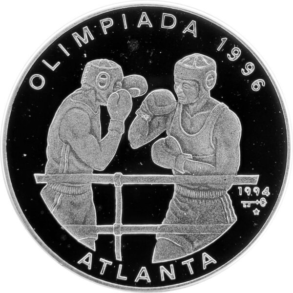 Kuba 10 Pesos 1994 - XXVI. Olympische Sommerspiele 1996 in Atlanta "Boxer" - Silber PP