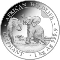 Somalia Elefant 2024 1000 Gramm Silber