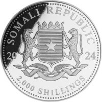 Somalia Elefant 2024 1000 Gramm Silber