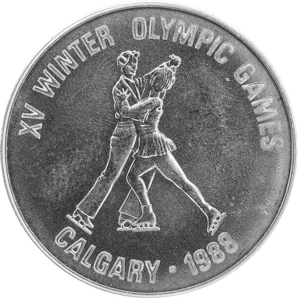 Afghanistan 500 Afghanis 1986 - XV. Olympische Winterspiele 1988 in Calgary "Eistanz" - Silber