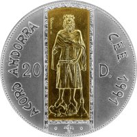 Andorra 20 Diners 1994 - ECU-Zollunion - Silber mit...