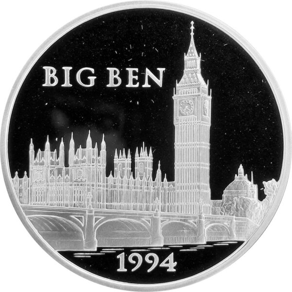 Frankreich 100 Francs 1994 - Bedeutende Bauwerke in Europa "Big Ben" - Silber PP