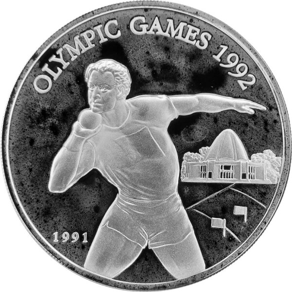 Samoa 10 Tala 1991 - XXV. Olympische Sommerspiele 1992 in Barcelona "Kugelstoßen"- Silber PP