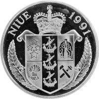 Niue 10 Dollars 1991 - XXV. Olympische Sommerspiele 1992 in Barcelona "Diskuswerfen" - Silber PP