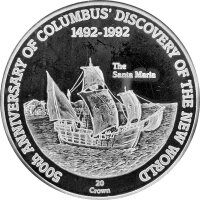 Turks & Caicos 20 Crowns 1991 - 500 Jahre Entdeckung...