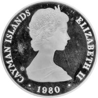 Cayman Inseln 25 Dollars 1980 - Könige von England "Haus Plantagenet II" - Silber PP