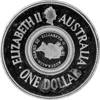 Australien 1 Dollar + 25 Cent 1988 "The Holey Dollar & the Dump" - Silber PP