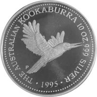 Australien Kookaburra 1995 10 oz Silber - Polierte Platte