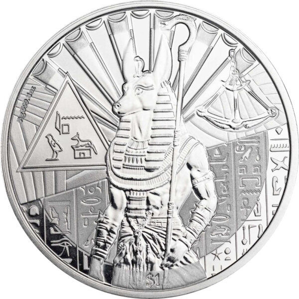 Sierra Leone Ägyptische Götter 4. Ausgabe Anubis 2023 1 oz Silber