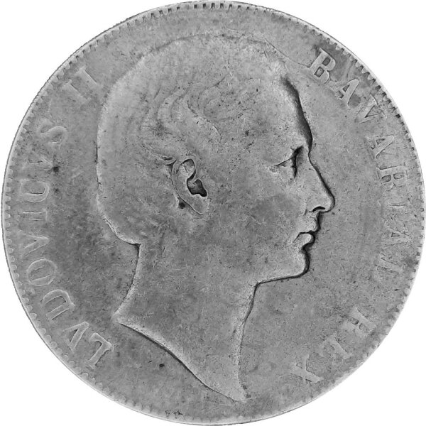 Bayern 1 Vereinstaler "Madonnentaler" 1870 - König Ludwig II. 1864-1886, KM#877