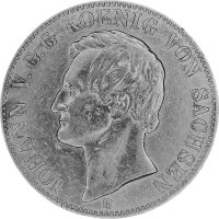 KM#1212 Sachsen 1 Vereinstaler (Ausbeutetaler) 1862 -...