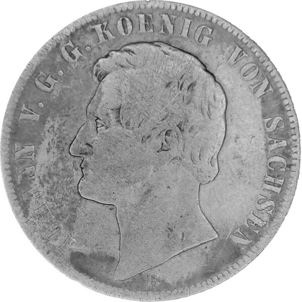 Sachsen 1 Vereinstaler 1866 - König Johann 1854-1873, KM#1214