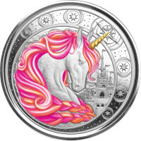 Ghana Einhorn - Unicorn 2023 1 oz Silber I Coloriert Jubilee