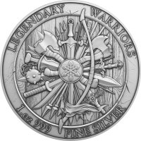 Round Legendary Warriors Alexander der Große 1 oz Silber