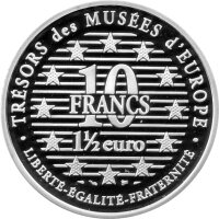 Frankreich 10 Francs 1996 - Schätze europäischer Museen "Der Denker" - Silber PP