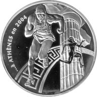 Frankreich 1,5 Euro 2003 - XXVIII. Olympische Sommerspiele 2004 in Athen "Pierre de Coubertin" - Silber PP