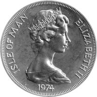 Isle of Man 1 Crown 1974 - 100. Geburtstag von Winston Churchill - Silber