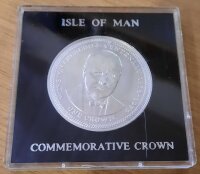 Isle of Man 1 Crown 1974 - 100. Geburtstag von Winston Churchill - Silber