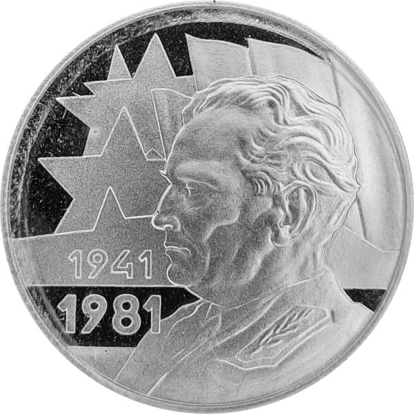 Jugoslawien 1000 Dinar 1981 - 40. Jahrestag Aufstand und Revolution - Silber PP