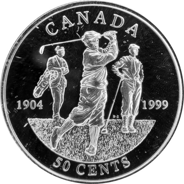Kanada 50 Cent 1999 - Offene Golfmeisterschaft - Silber PP