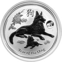 Australien Lunar II 2018 Jahr des Hundes 1 oz Silber -...