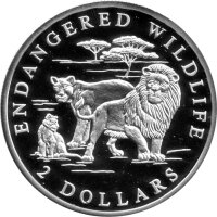 Cook Islands 2 Dollars 2012 - Gefährdete Wildtiere...